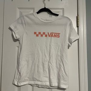 White and pink Vans t-shirt